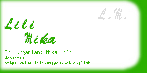 lili mika business card